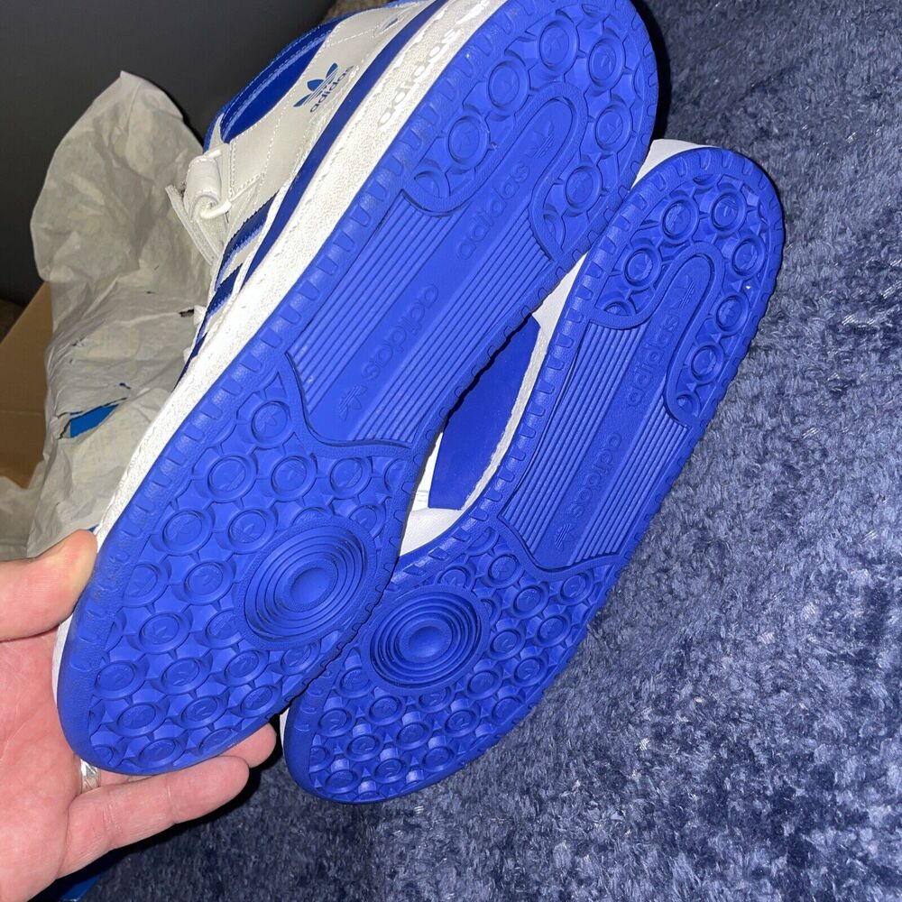 Adidas Forum Mid Originals Shoes White/ Royal Blue FY4976 Size 10 - Picture 6 of 10